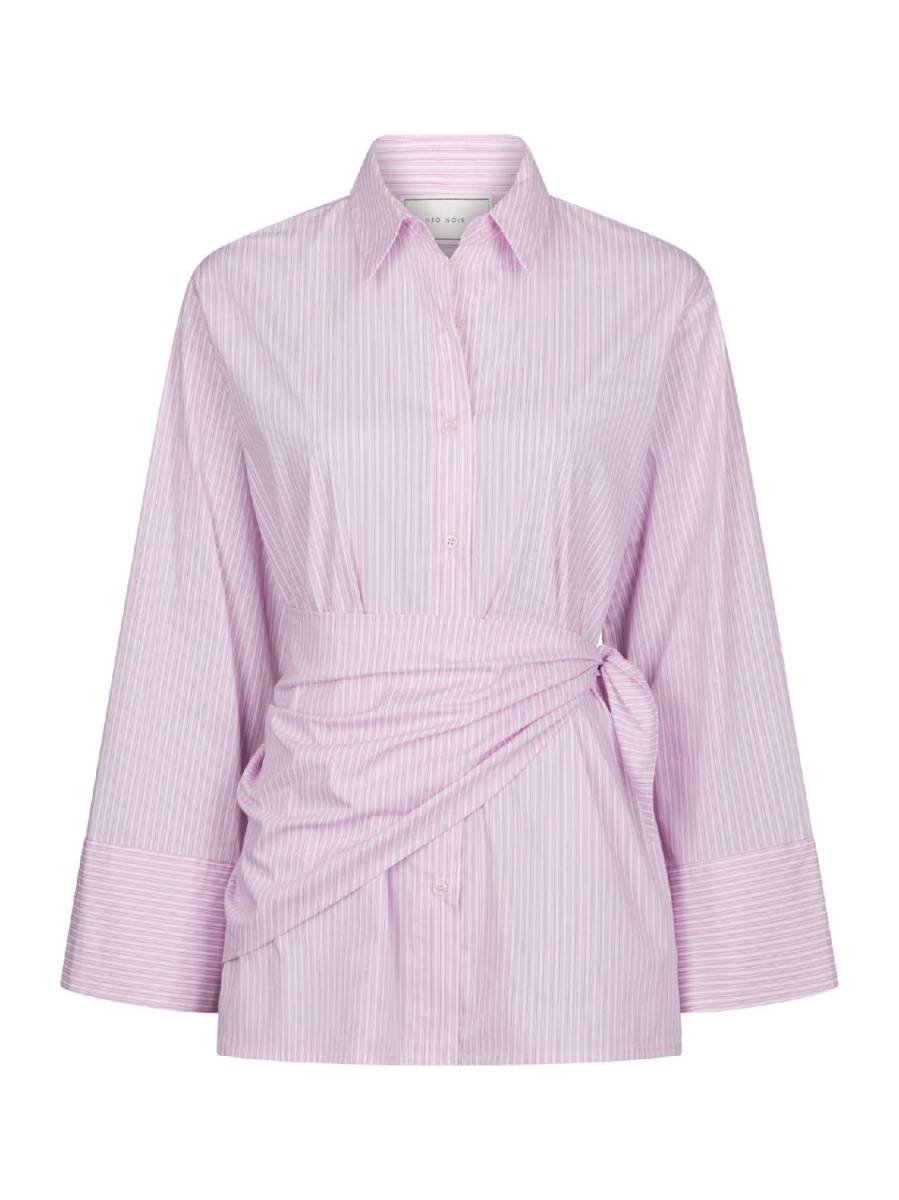Neo Noir Dita scarf stripe shirt