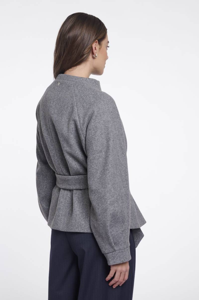 Rino & Pelle Short coat with collar grijs