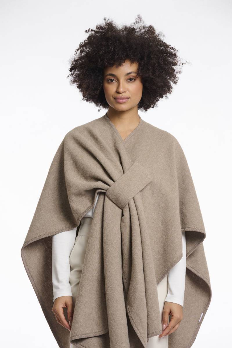 Rino & Pelle Woven cape beige