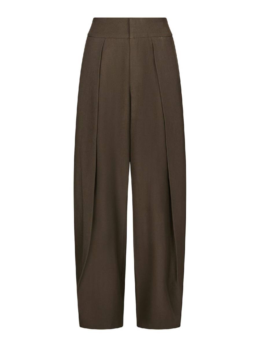 Neo Noir Lucille structure pants donkerbruin