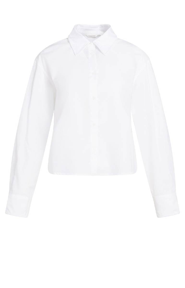Yaya Blouse met verstevigde kraag wit