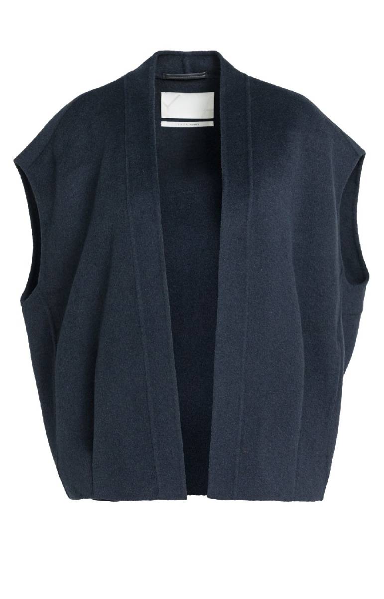 Yaya Oversized wolmix geweven bodywarmer