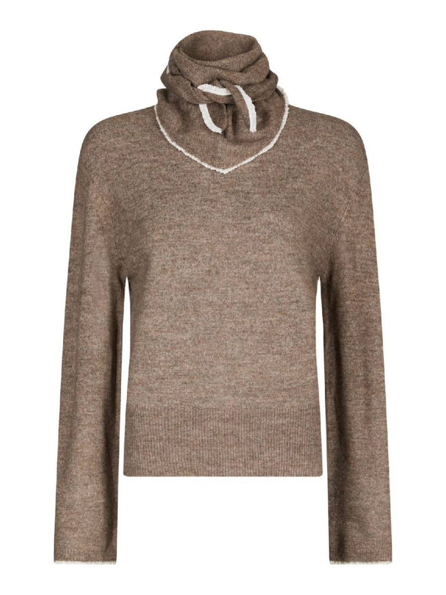 Neo Noir Eliska scarf knit blouse