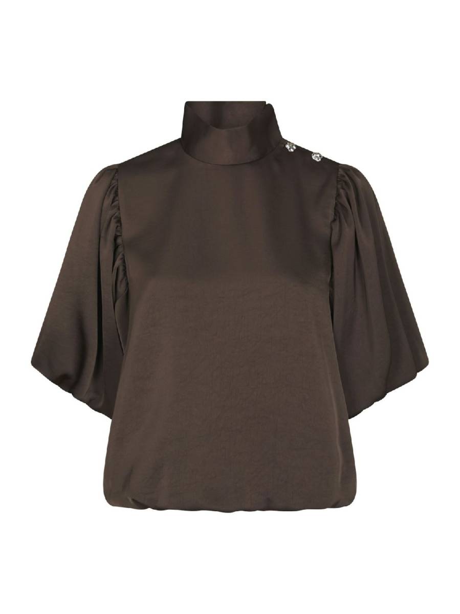 Neo Noir Parisa heavy sateen blouse