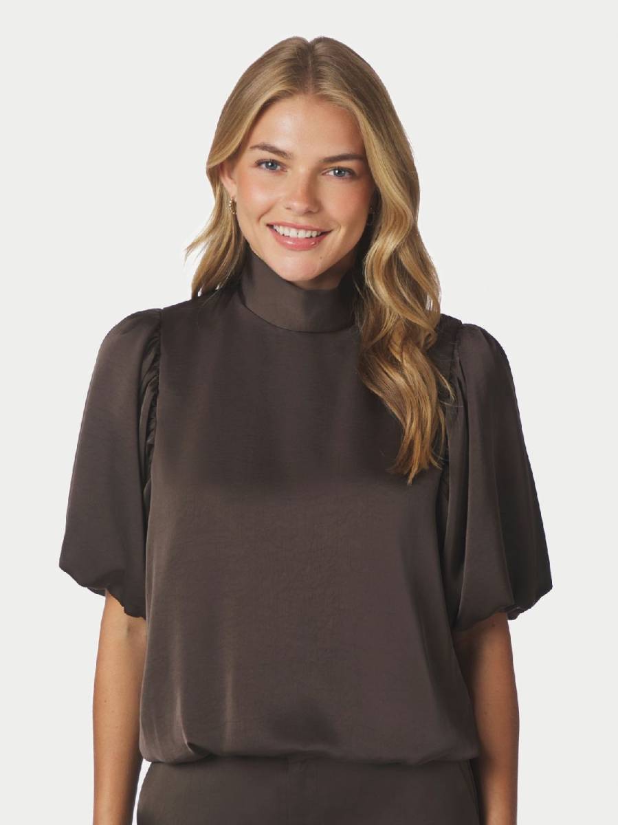 Neo Noir Parisa heavy sateen blouse