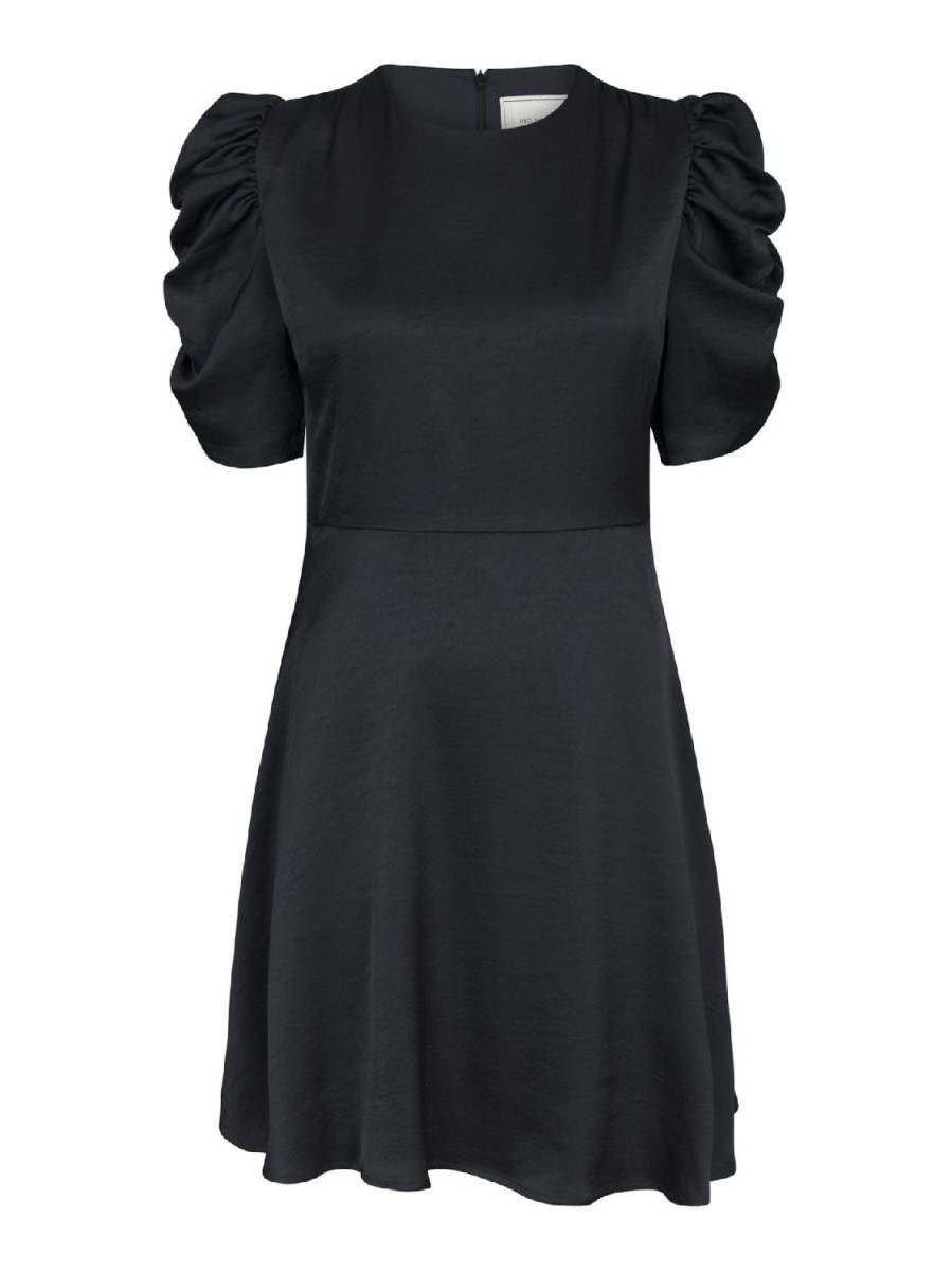 Neo Noir Nanuti solid dress donkerblauw