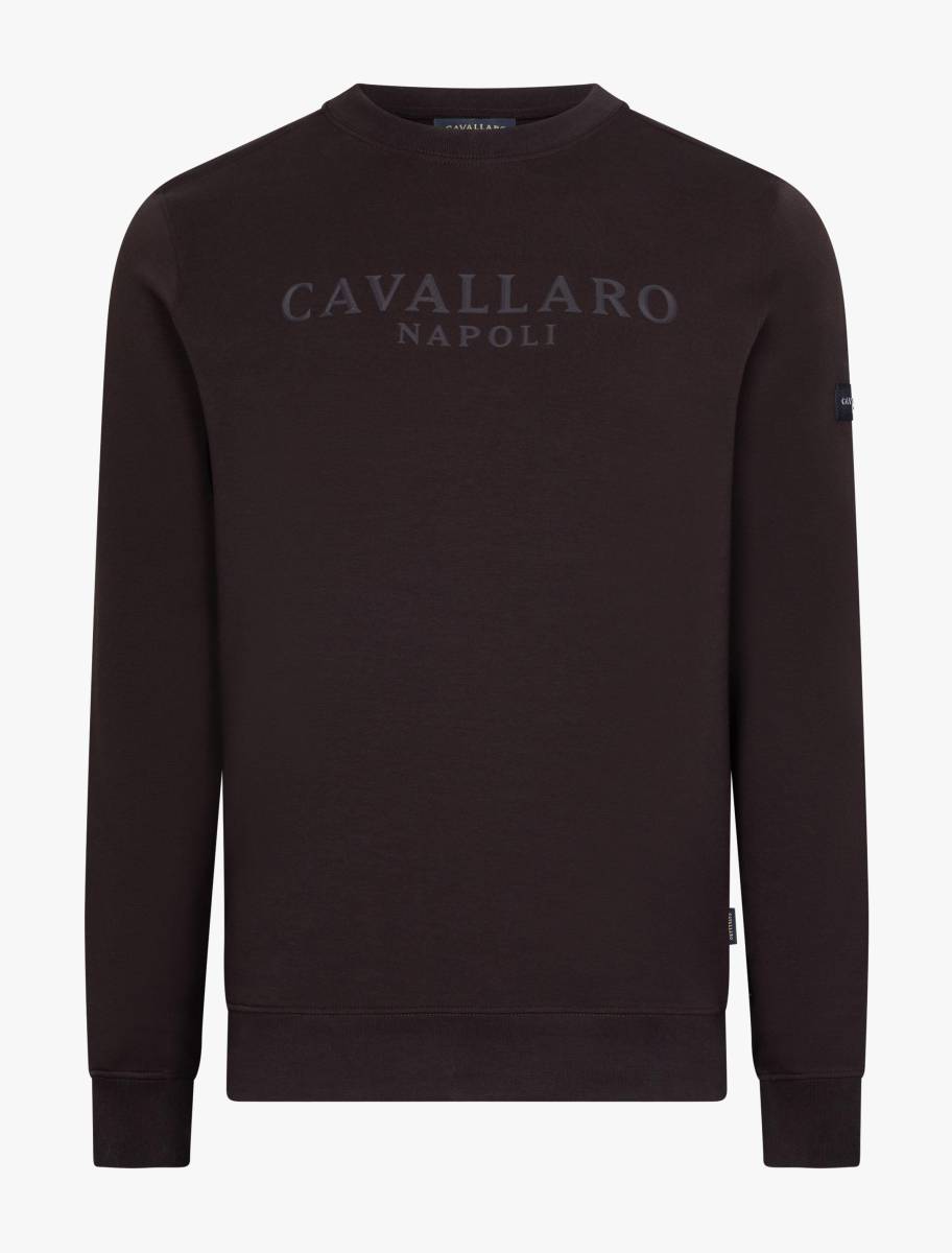 Cavallaro Sanago R Neck Sweat donkerbruin