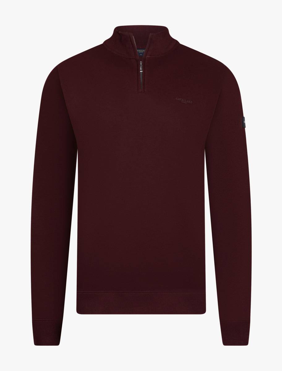 Cavallaro Bonalo Half Zip Sweat burgundy